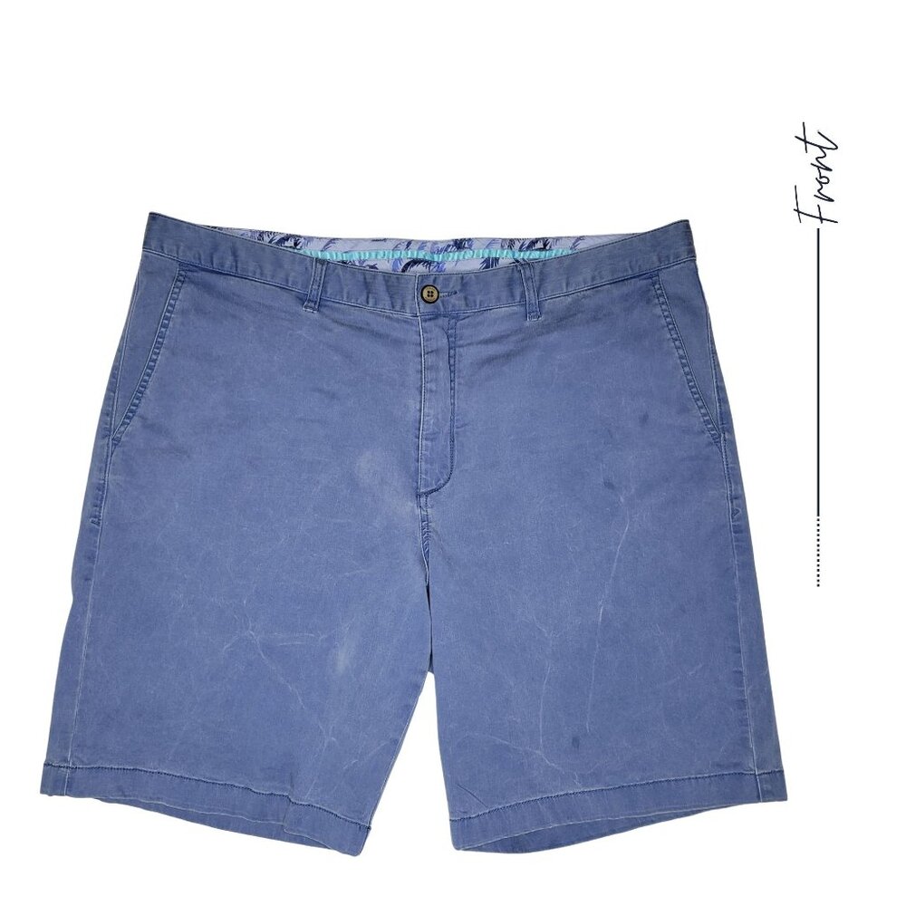 DOCKSIDE BLUE FLAT FRONT TOMMY BAHAMA SHORT FOR MEN SIZE 40